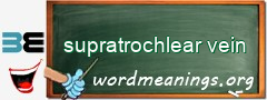 WordMeaning blackboard for supratrochlear vein